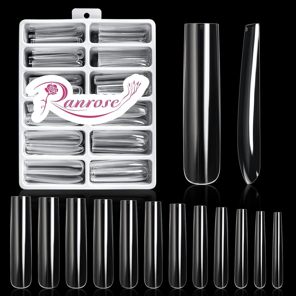Ranrose XXXL full-cover nail tips set box for quick size selection and DIY extensions.