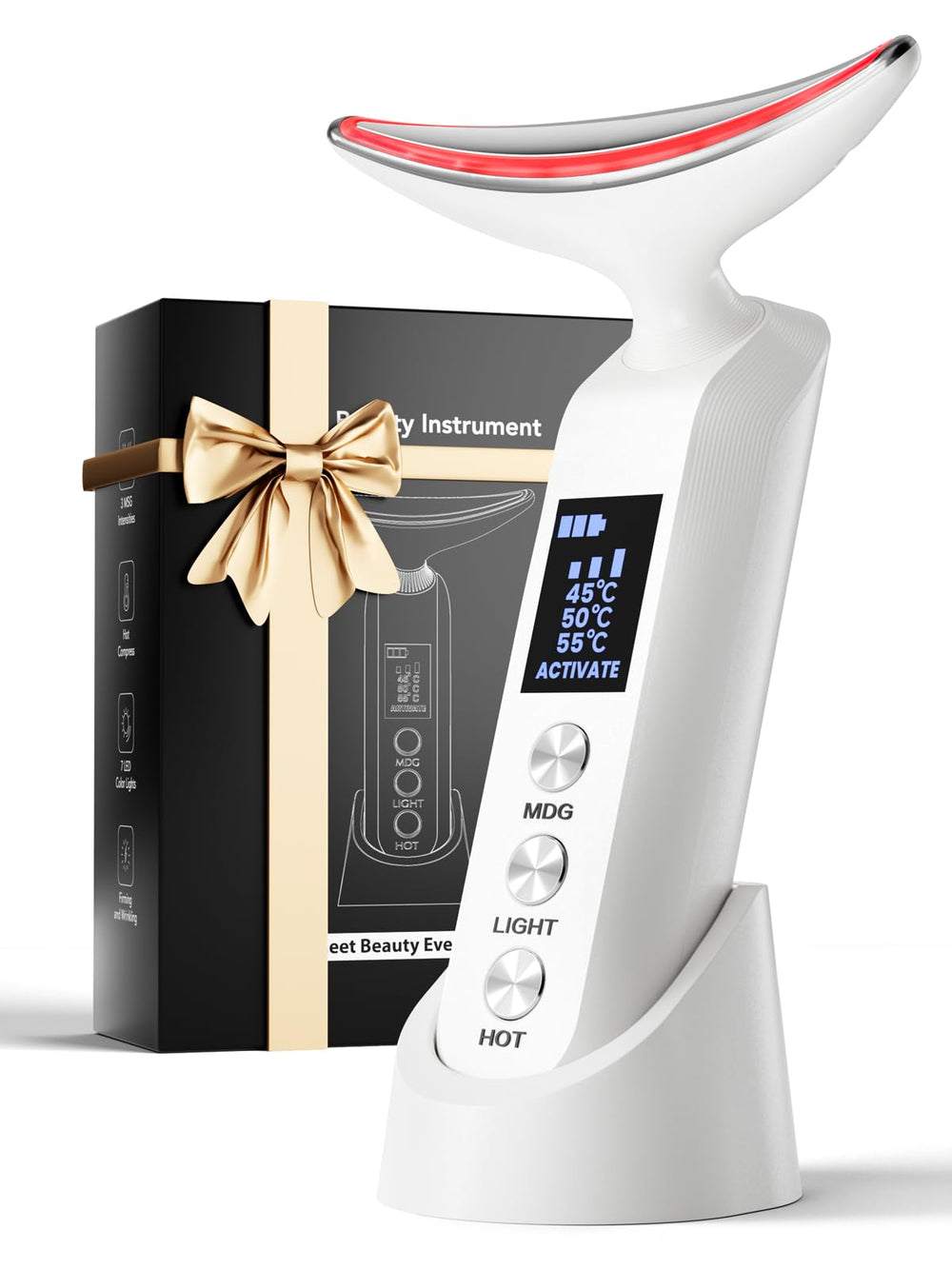 Rantxiny Face Massager close-up showing red light therapy for rejuvenation