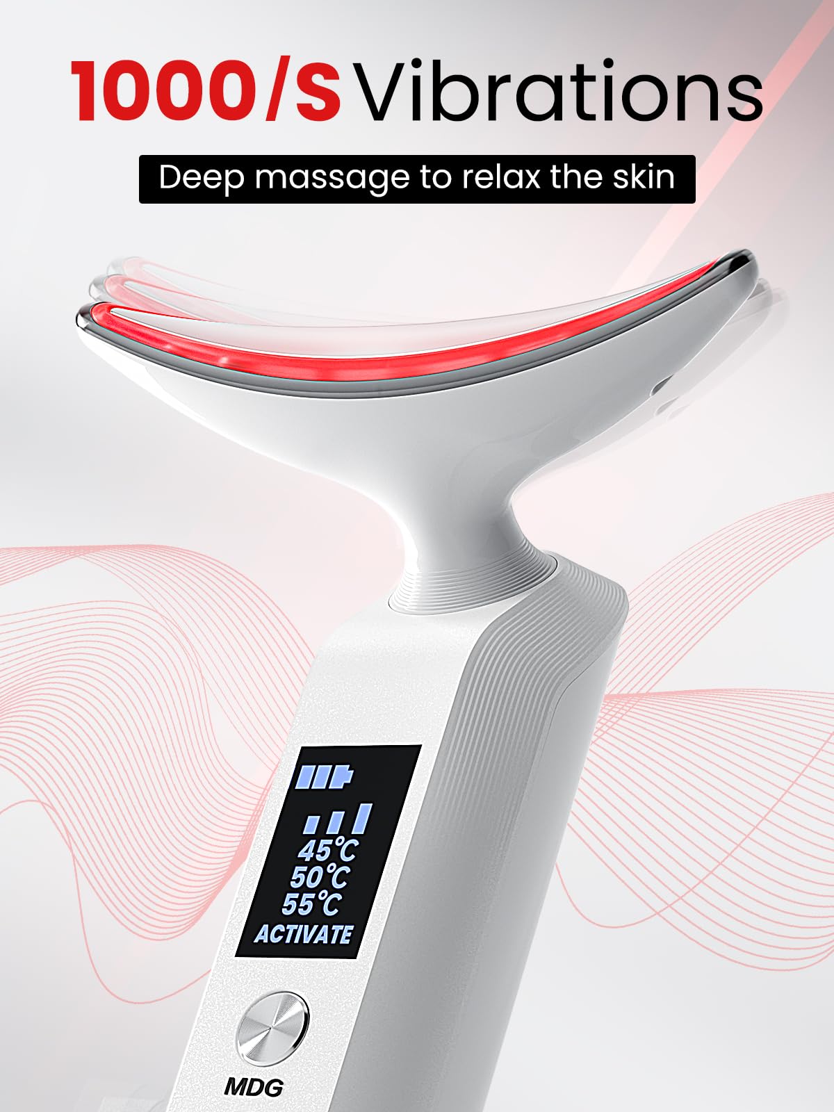 Rantxiny Face Massager in action with vibrating massage
