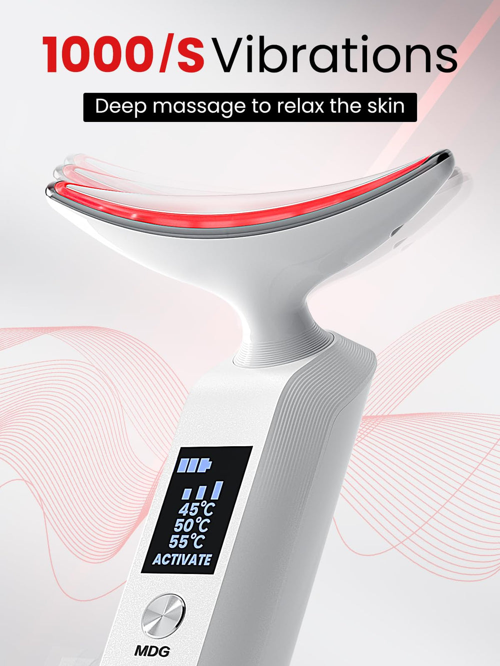 Rantxiny Face Massager in action with vibrating massage