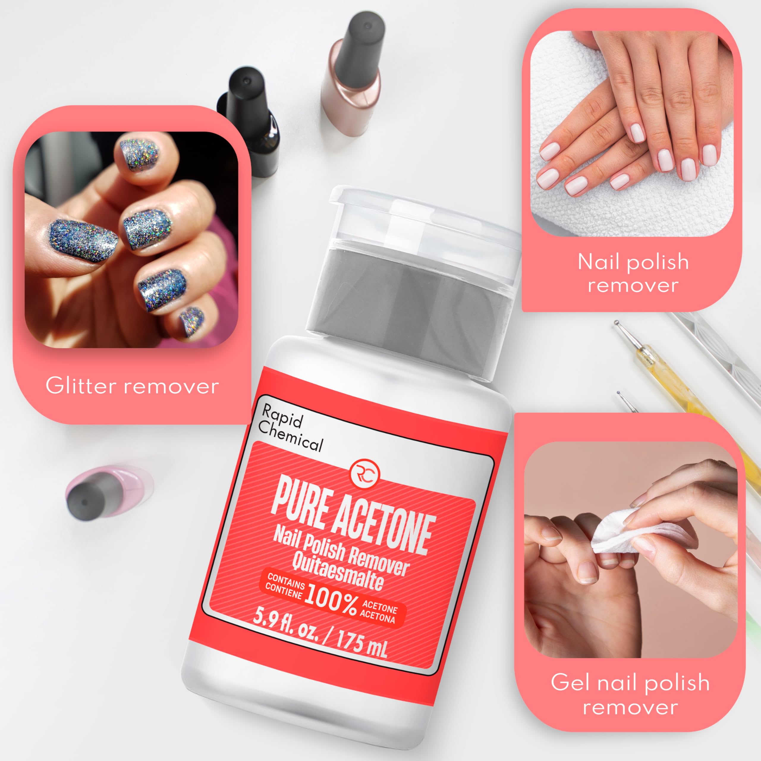 RAPID PROTECTANT gel polish removal close-up shows effective action.