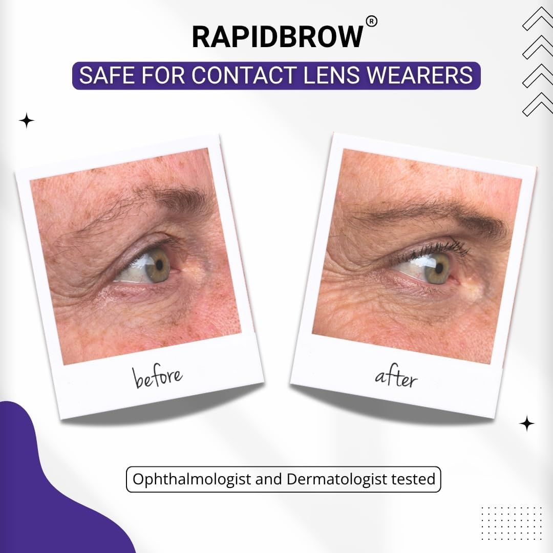 RapidBrow 3ml bottle size fits purses and travel.