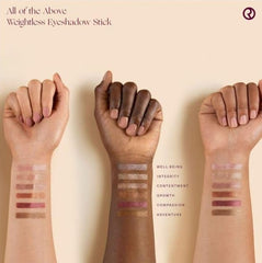 Close-up of Rare Beauty All of the Above Eyeshadow Stick tip for precise lid application.
