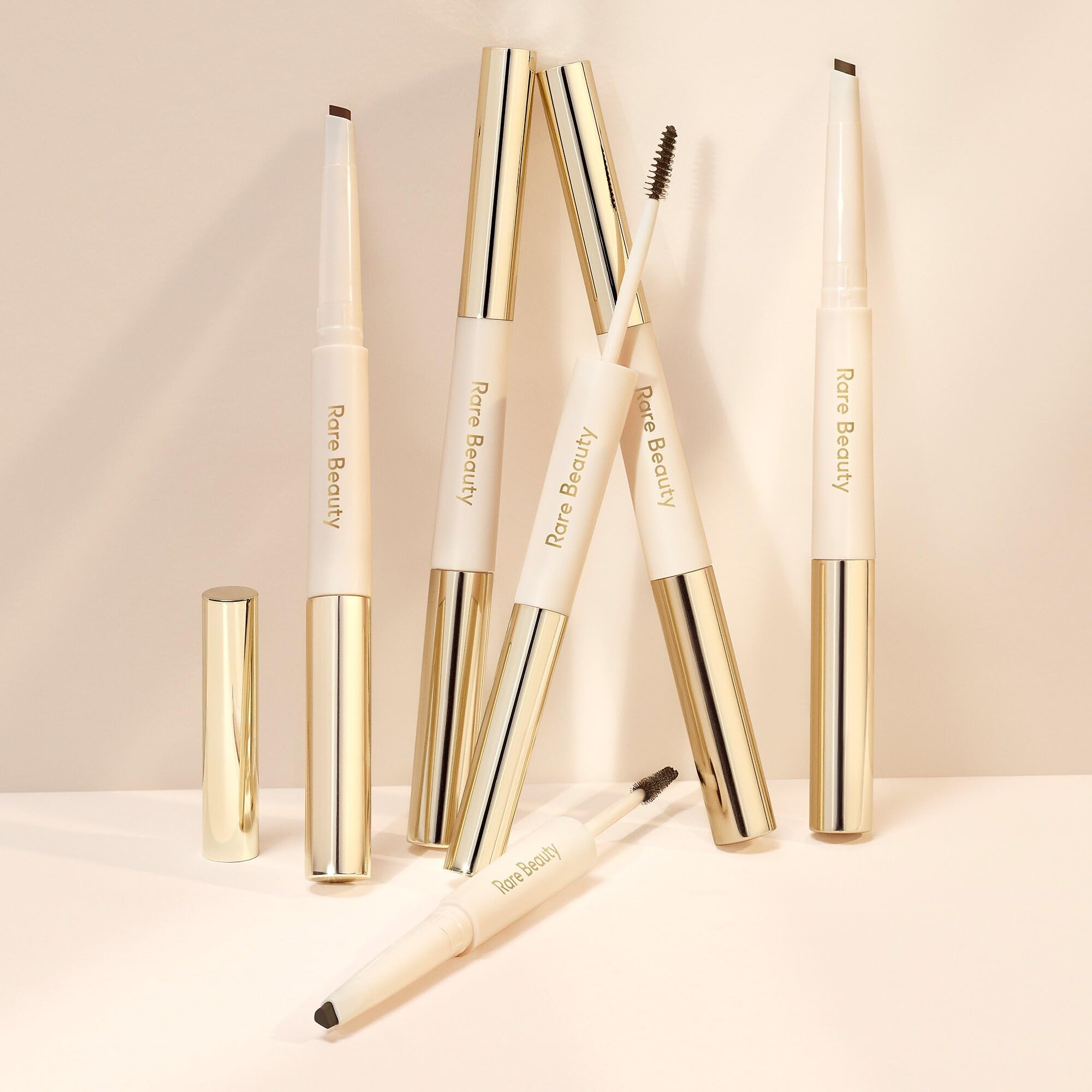 Rare Beauty Brow Harmony gel application demonstrating lift and hold for a soft, defined brow.