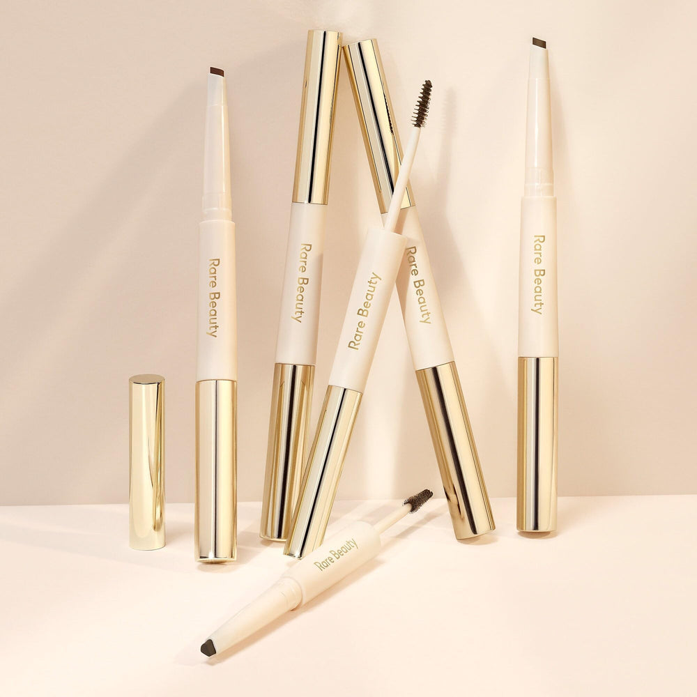 Rare Beauty Brow Harmony gel application demonstrating lift and hold for a soft, defined brow.