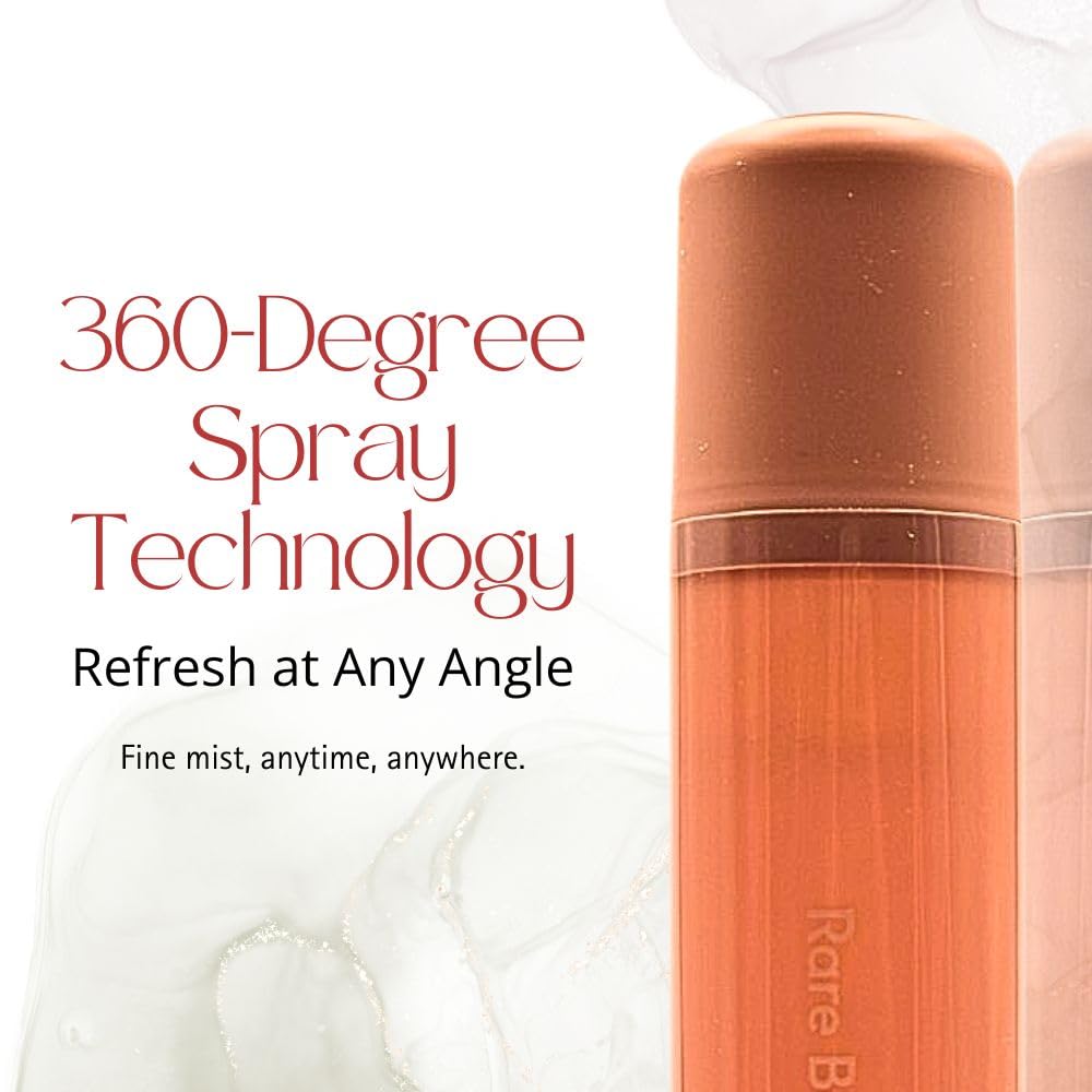 Rare Beauty Comforting Mist application offers even coverage.