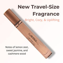 Rare Beauty Find Comfort fragrance mini bottle showcases portable aroma for light daily spritz.
