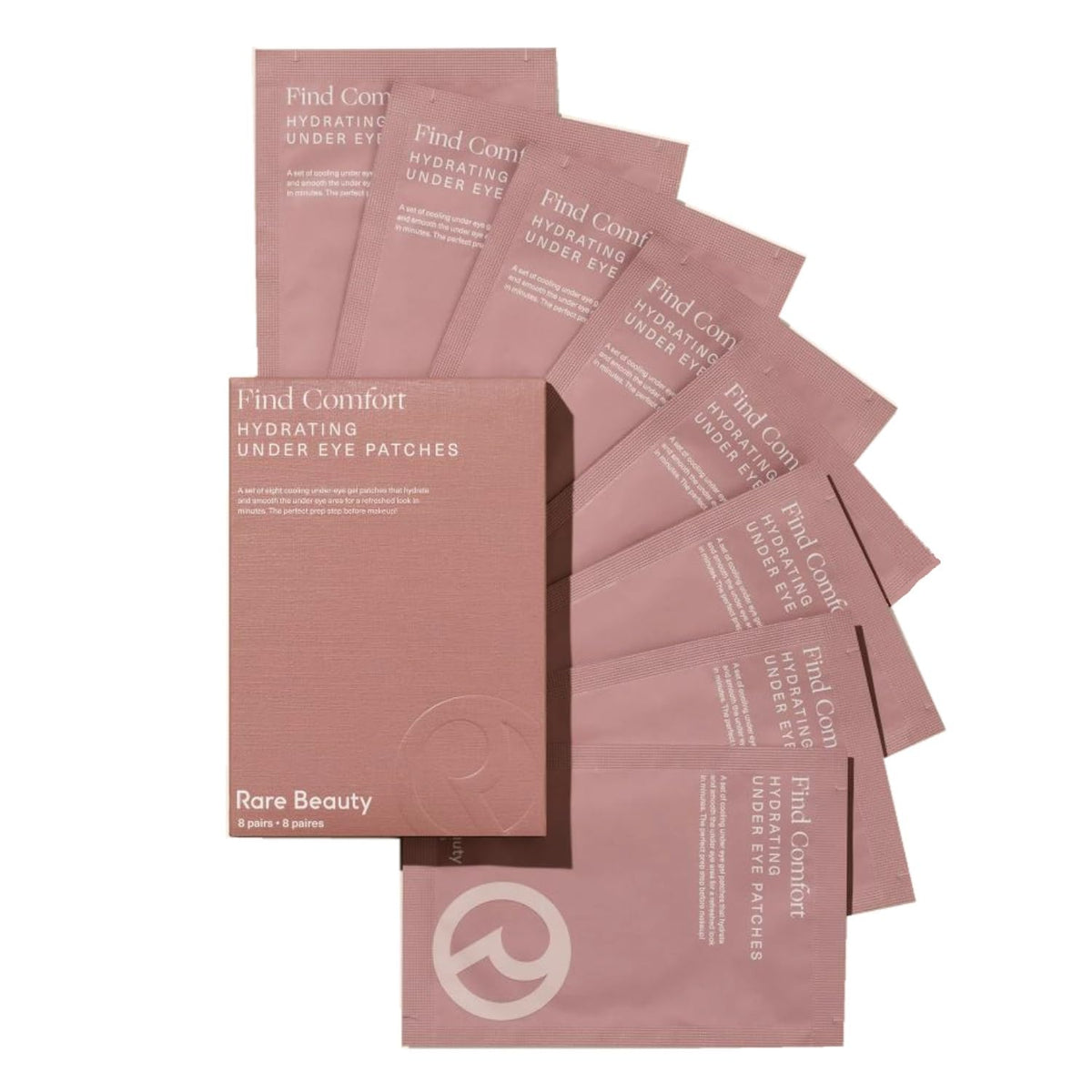 Rare Beauty Find Comfort Hydrating Under Eye Patches cooling hydrogel for instant hydration.