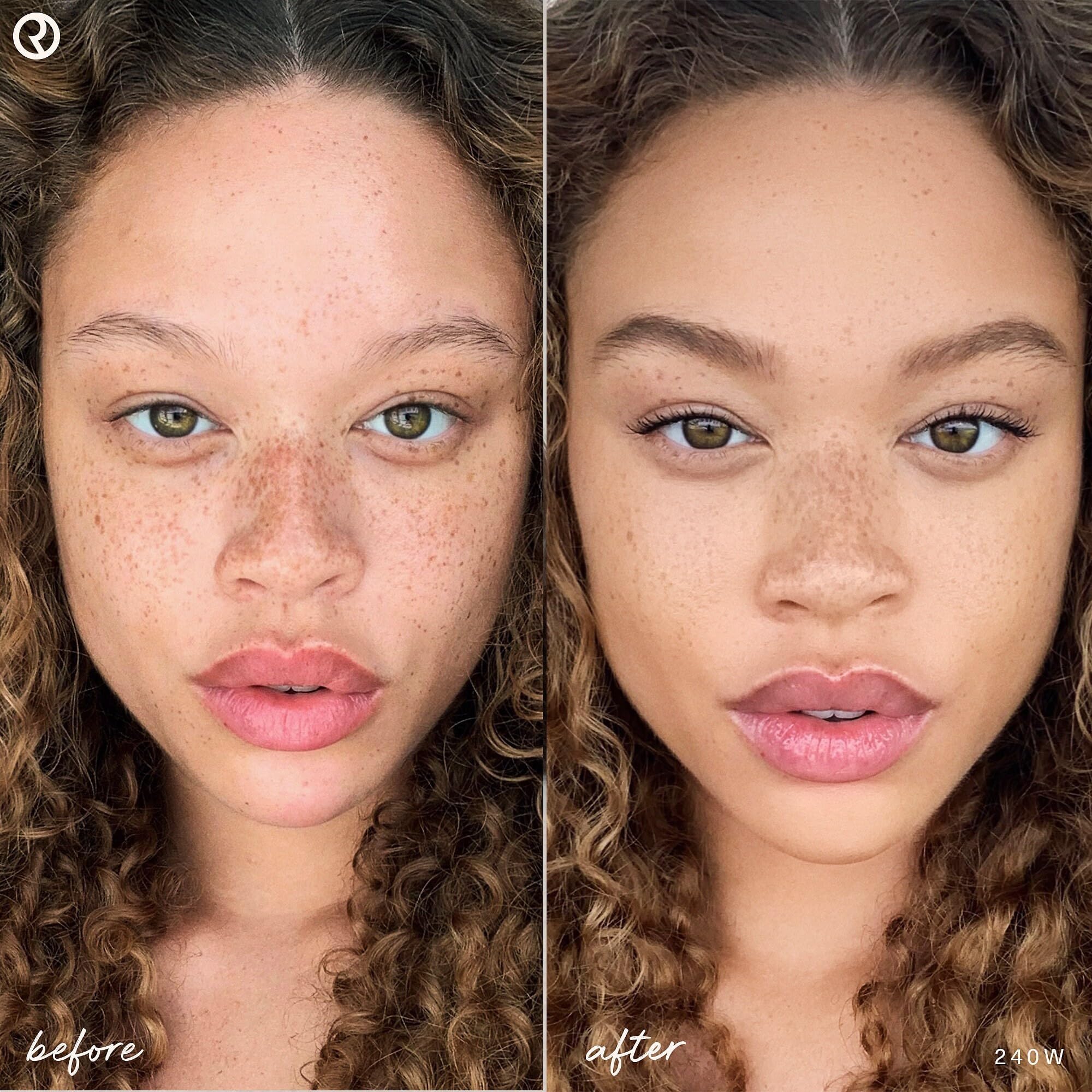 Rare Beauty Liquid Touch doe-foot applicator in use for effortless dot-and-blend coverage