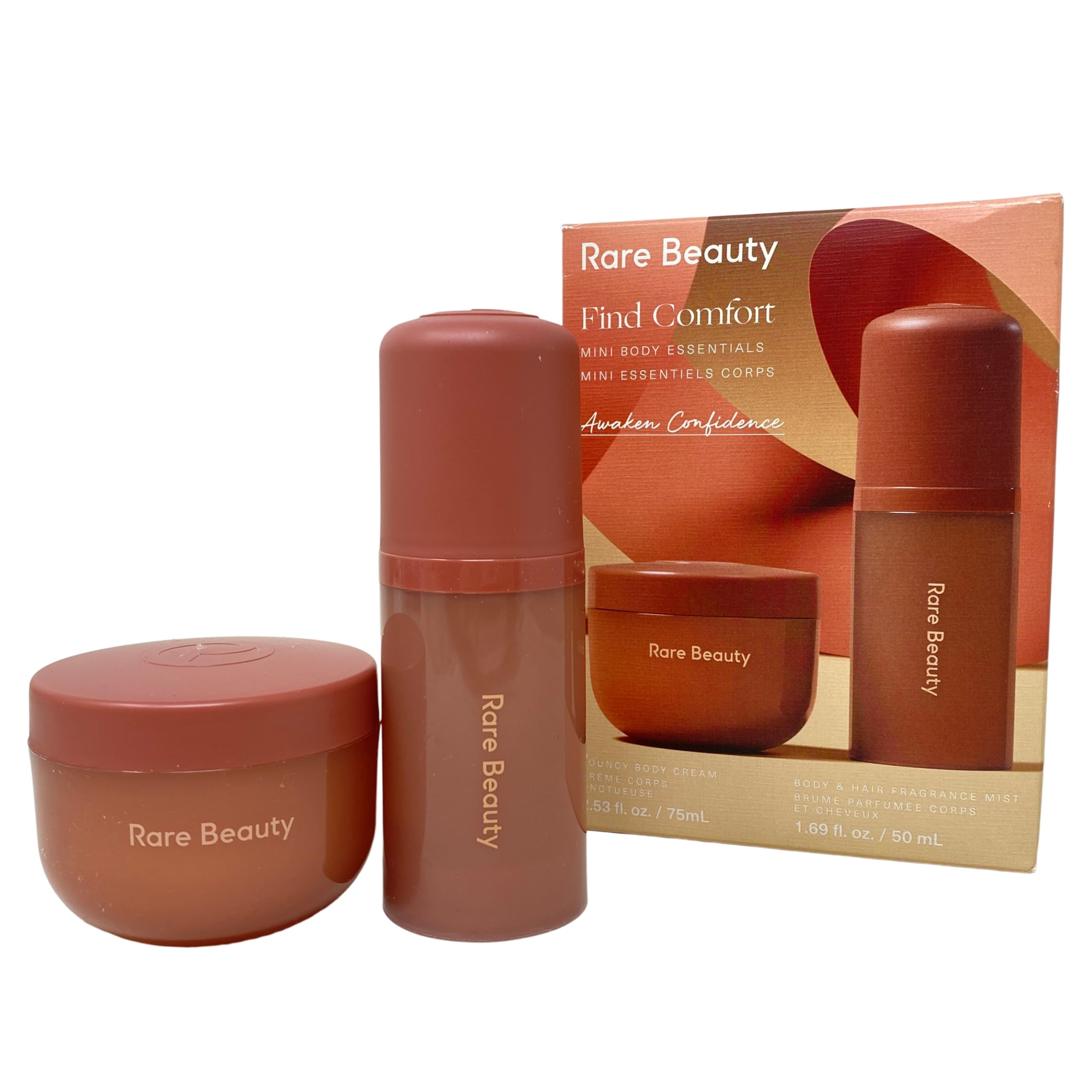Rare Beauty Mini Find Comfort Bouncy Body Cream delivering hydration and softness
