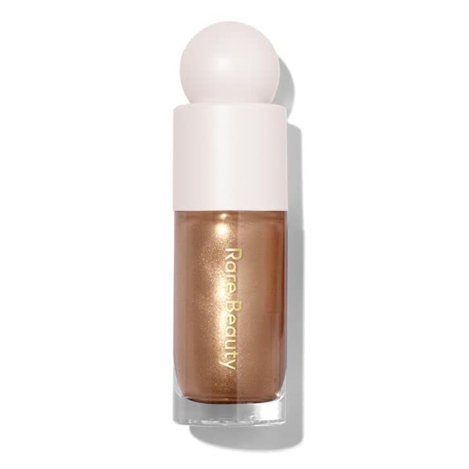 Rare Beauty Positive Light Liquid Luminizer bottle glows to flatter every skin tone.