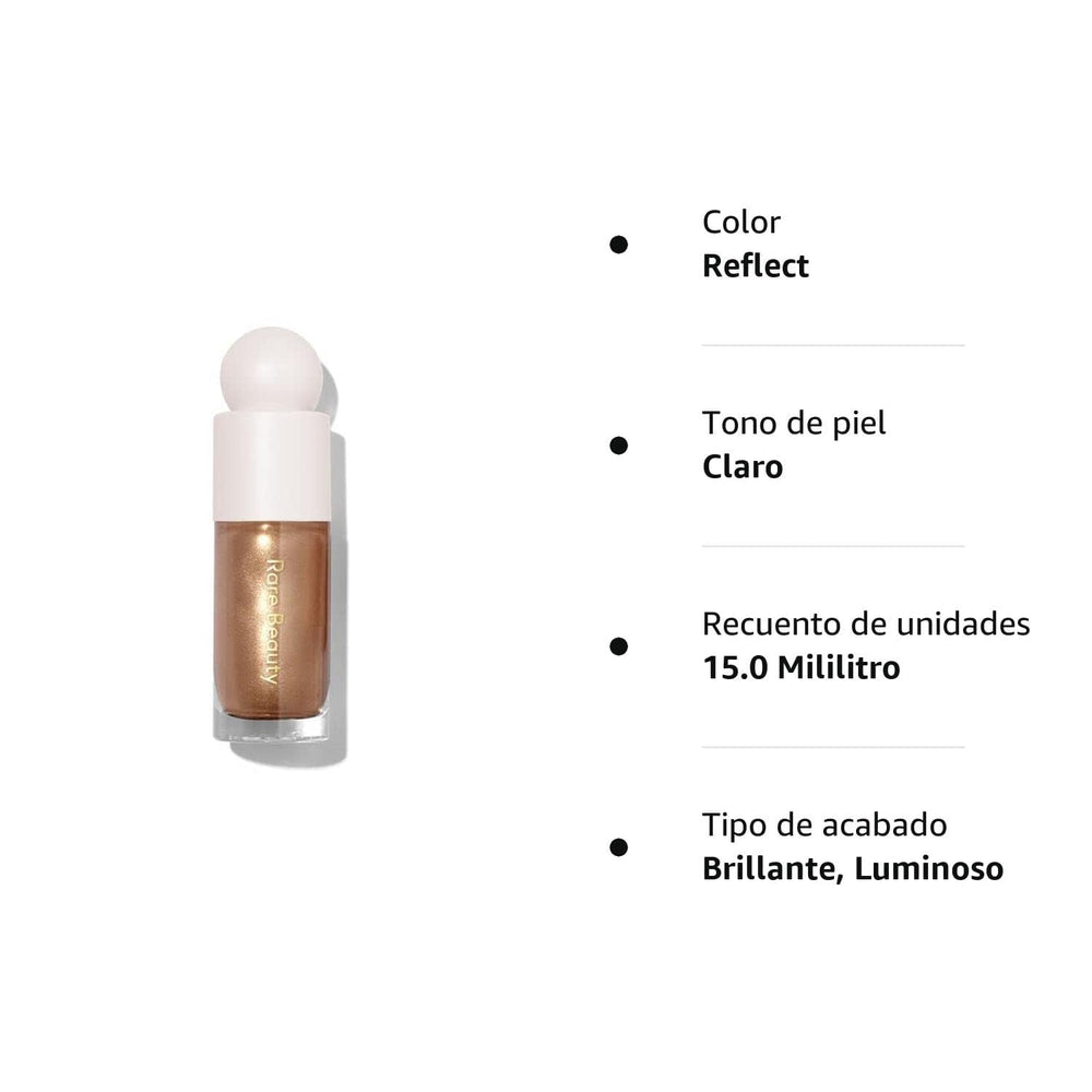 Rare Beauty Positive Light Liquid Luminizer swatch on skin showing radiant, soft highlights.