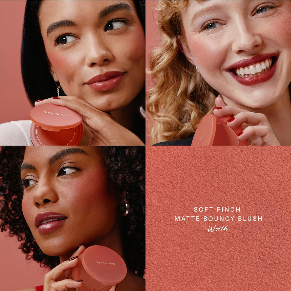 Rare Beauty Soft Pinch Tinted Lip Oil Worth mini swatch for gentle shine.
