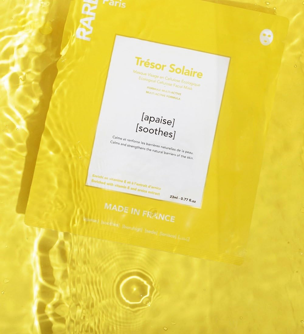 Skin barrier support concept with RARE Paris mask calming sensitive areas.
