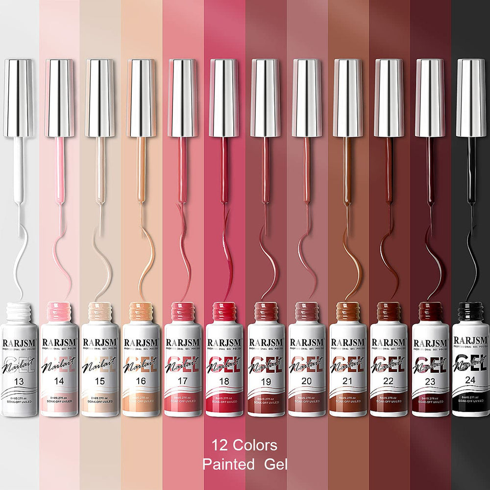 RARJSM 12-color palette bottle closeup demonstrates versatile shades for all seasons.
