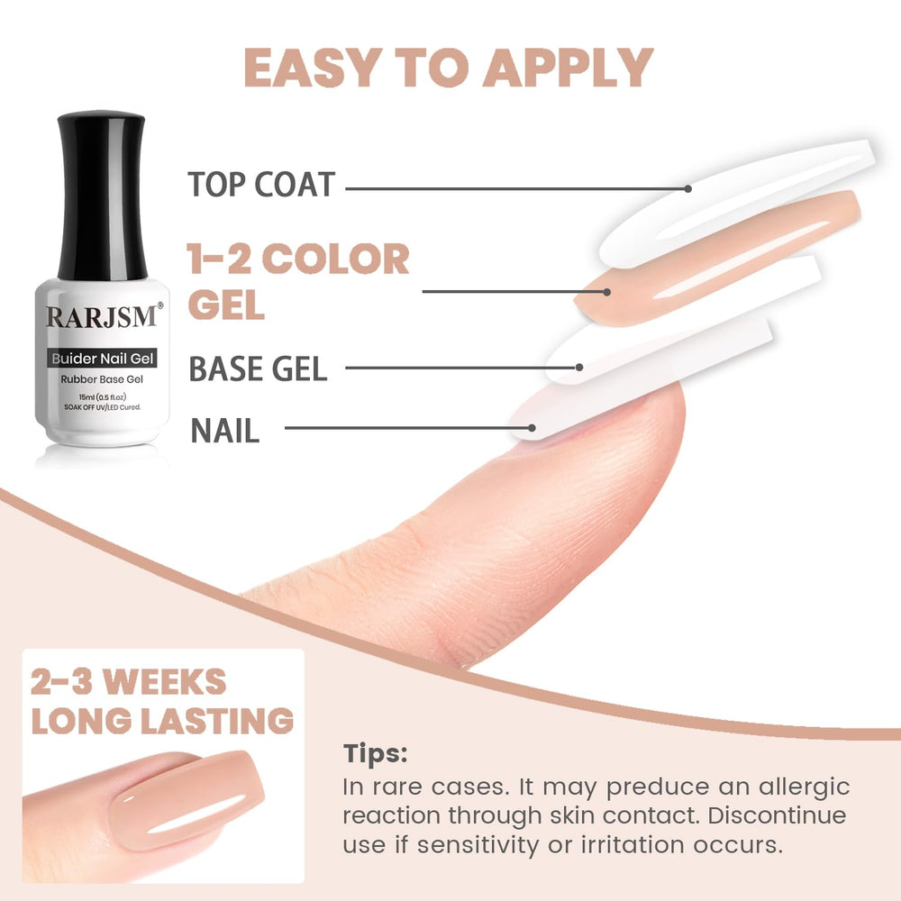 RARJSM 15ml base coat bottle provides ample product for two-hand manicure