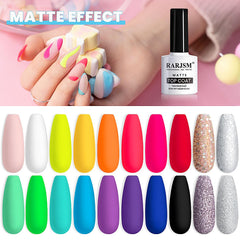 RARJSM gel polish bottles close-up highlighting smooth, even coverage and consistency