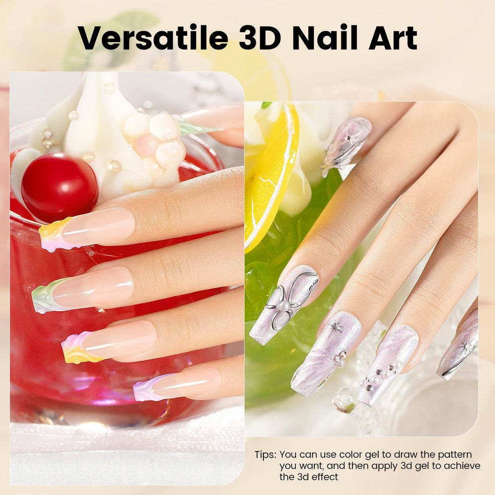 RARJSM 3D chrome base supports flawless chrome powder effects on nails.