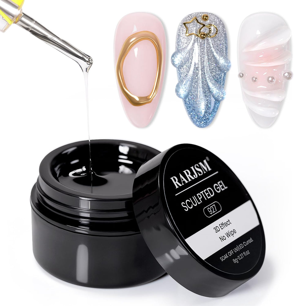 RARJSM 3D Sculpting Gel Clear bottle for precise 3D line designs