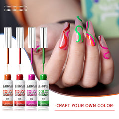 RARJSM 8ml gel nail polish bottle close-up showing smooth formula.