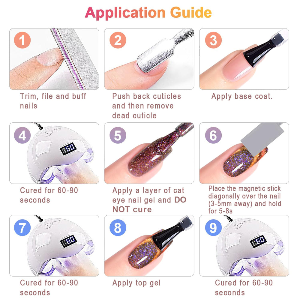 RARJSM magnetic stick for creating cat eye shifts in gel polish at home