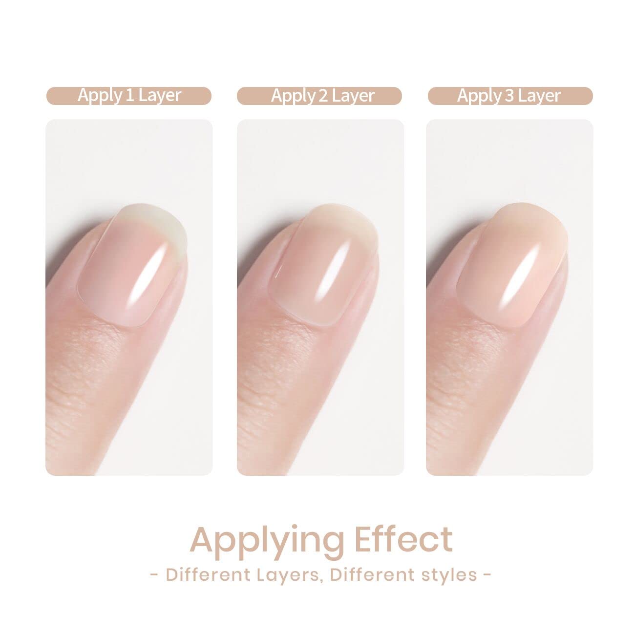 RARJSM Apricot Nude gel polish offers wear up to 21+ days.