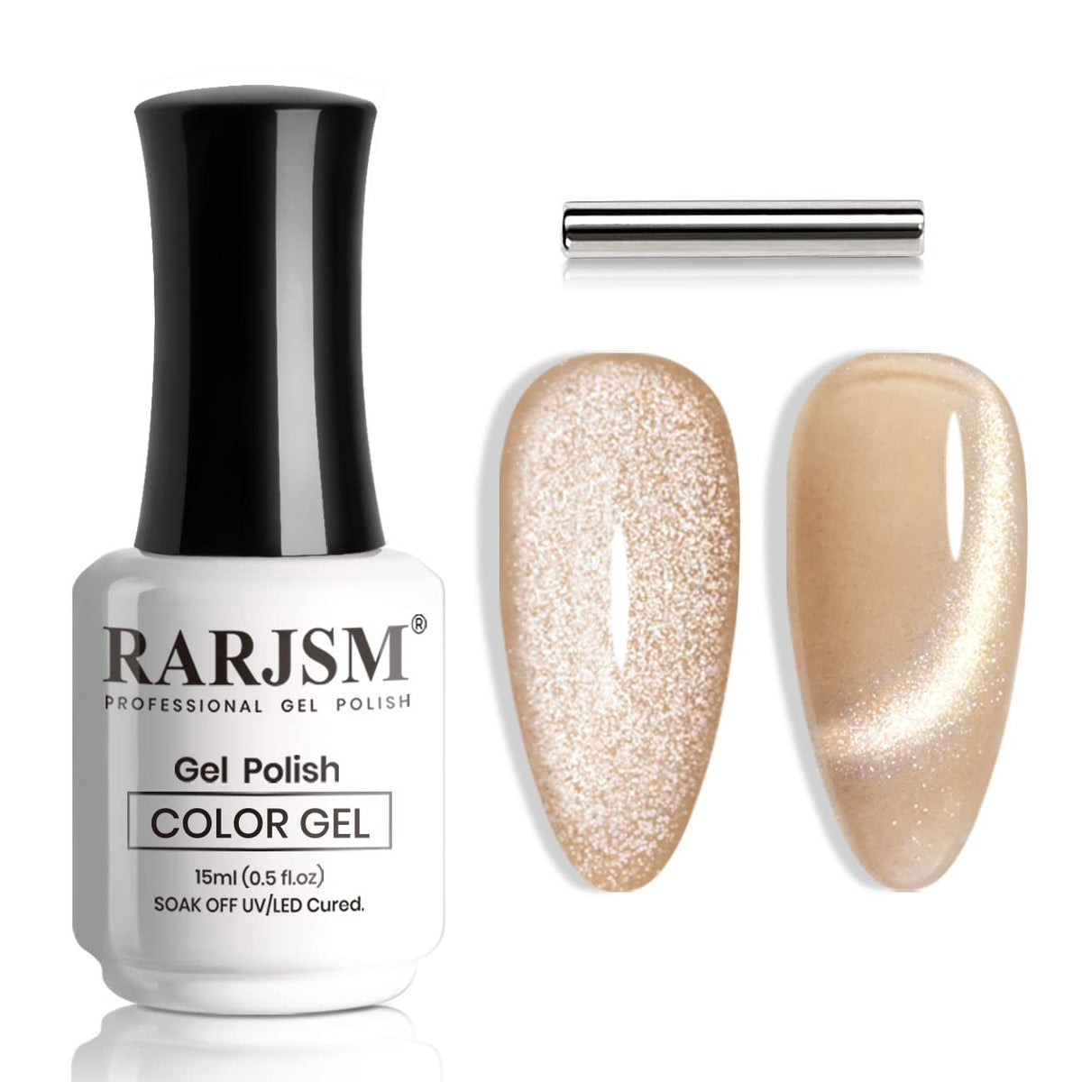 RARJSM Cat Eye Gel Polish ice finish adds subtle glow on nails at home