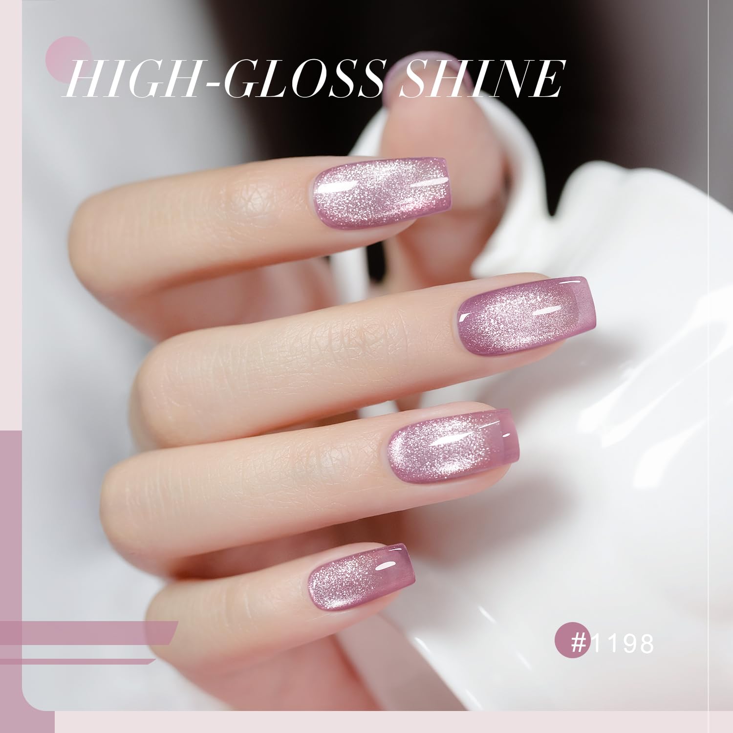 RARJSM Cat Eye Glitter Diamond Shine collection adds shimmering depth to nails