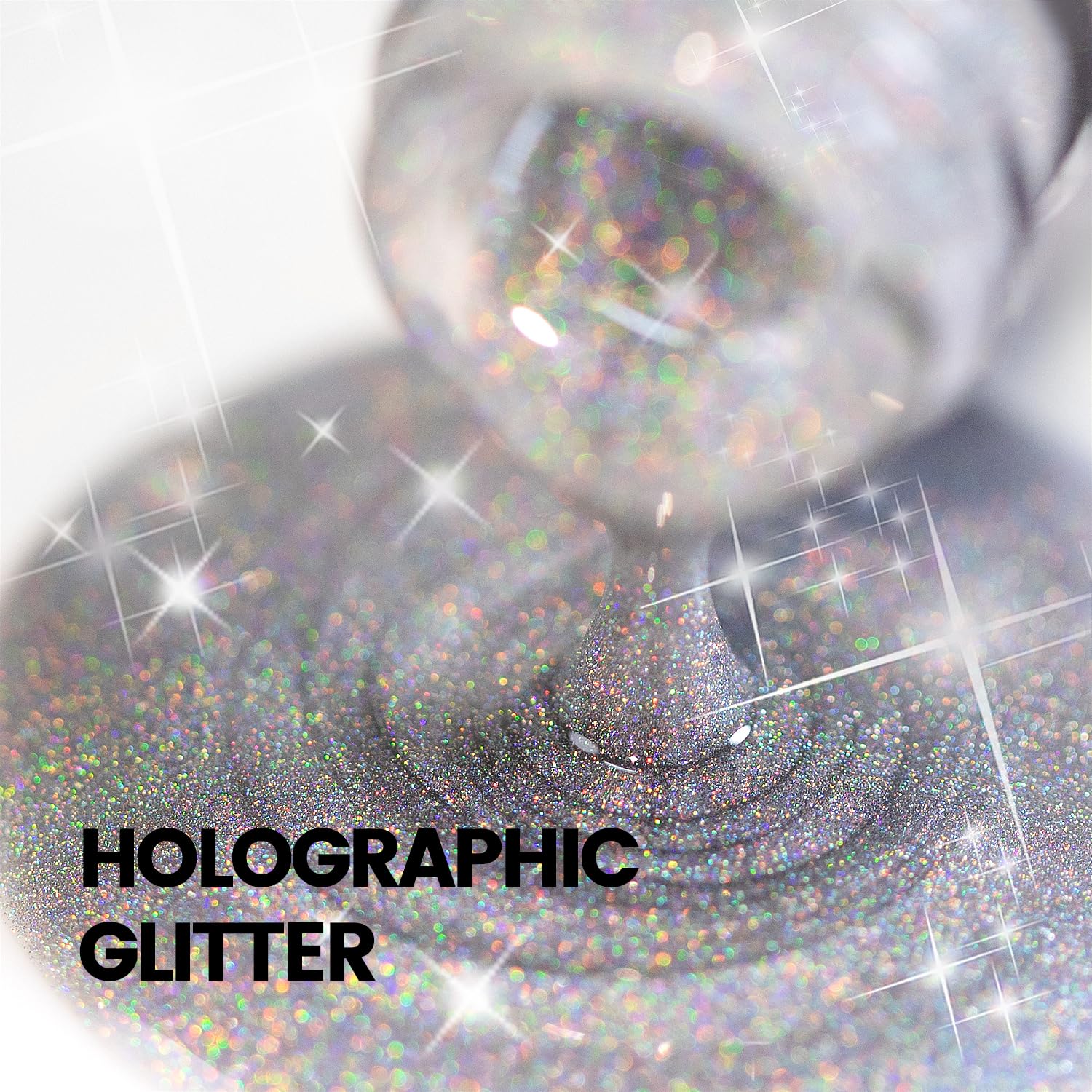 RARJSM 3D cat eye shift on nails with holographic rainbow sparkle
