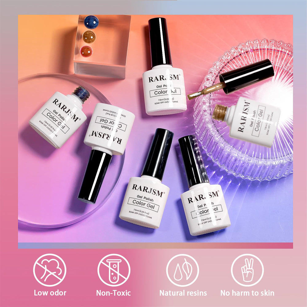 RARJSM Ceramics Glitter Cat Eye Blue polish offers cool, iridescent drama
