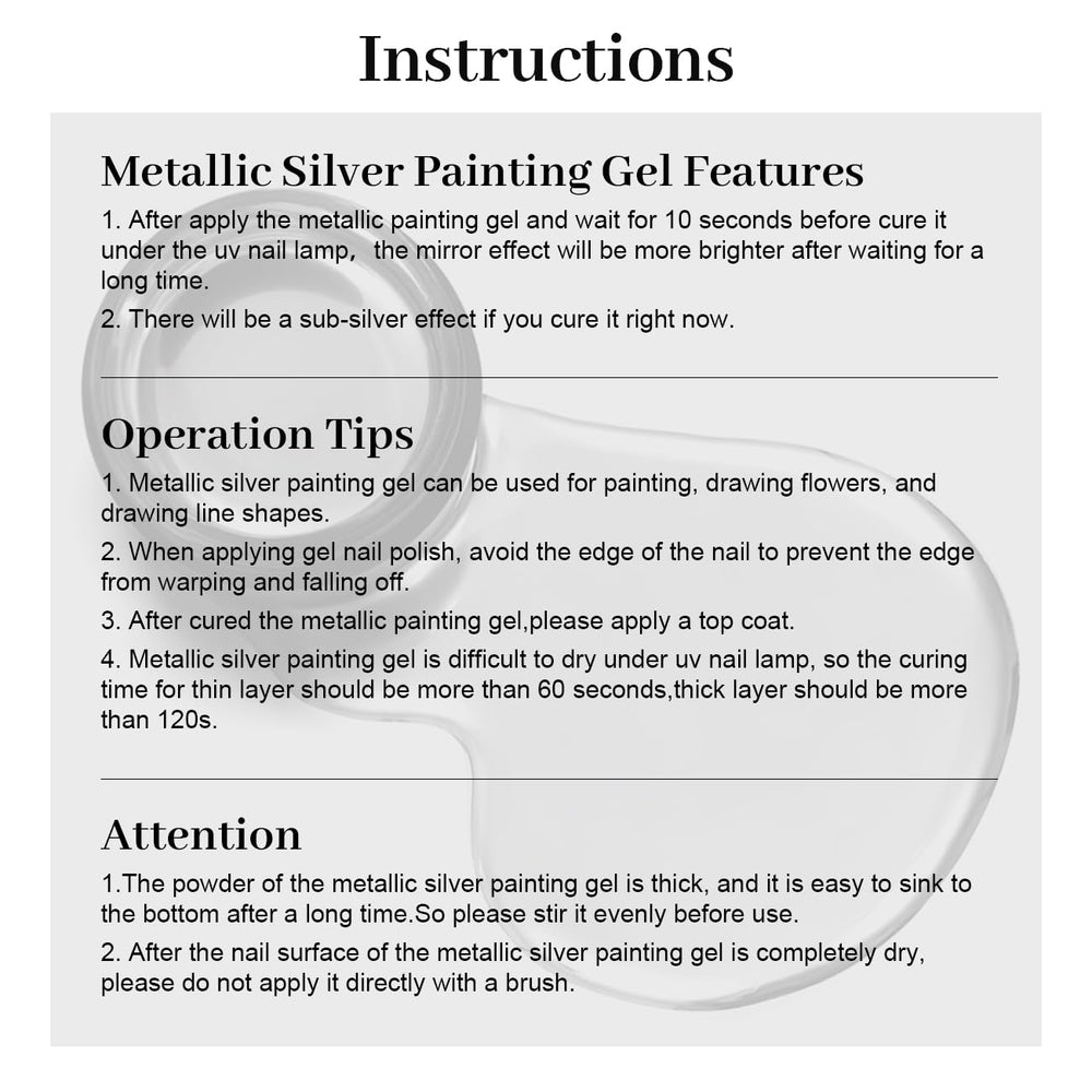 RARJSM chrome finish nail gel enhancing fashion-forward looks
