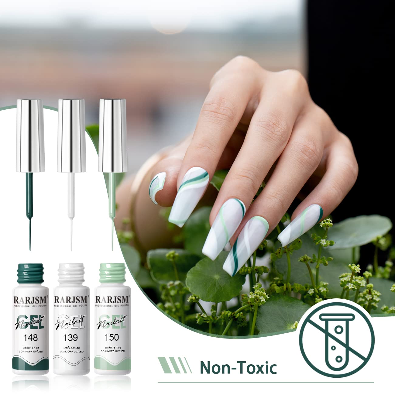 RARJSM creative nail art designs bottle for lines and accents