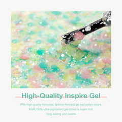 RARJSM DIY nail art with glitter gel polish for creative nails