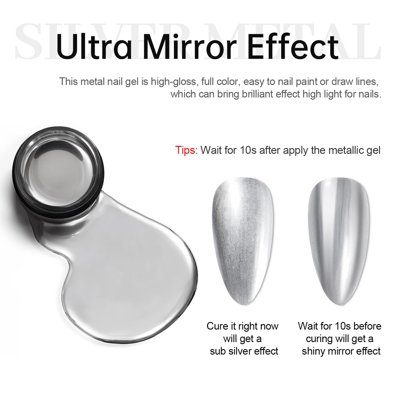 RARJSM easy-apply silver nail polish gel with smooth coverage