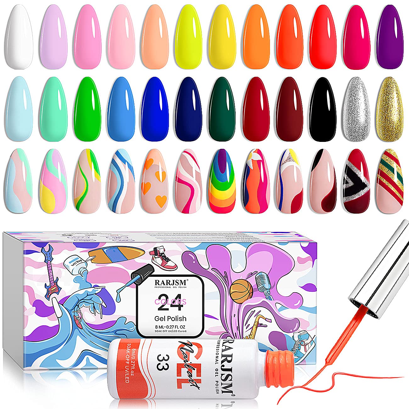 RARJSM gift-ready nail art set for enthusiasts.