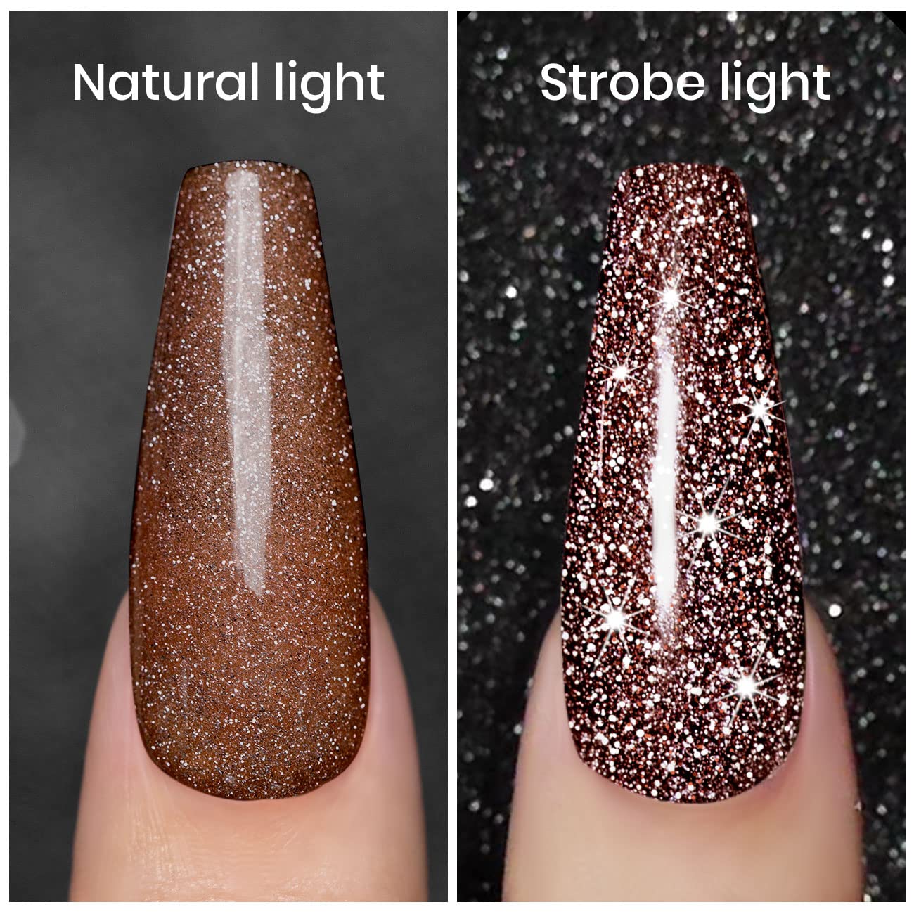 RARJSM glitter gel polish brush applying an even coat at home.