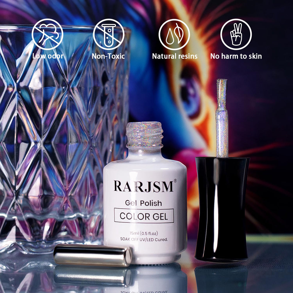 RARJSM lights reflecting gloss finish on nails after cure