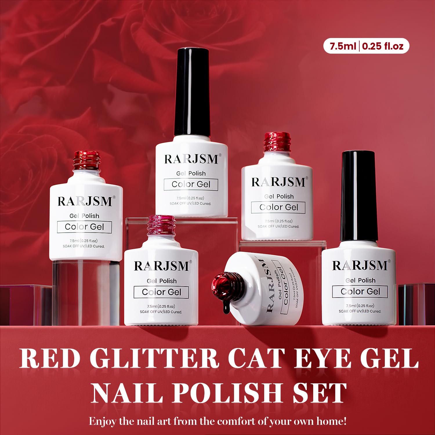 RARJSM Gel polish application on nail looks glossy after cure