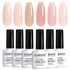 RARJSM Icy Jelly collection six bottles for natural-looking nails