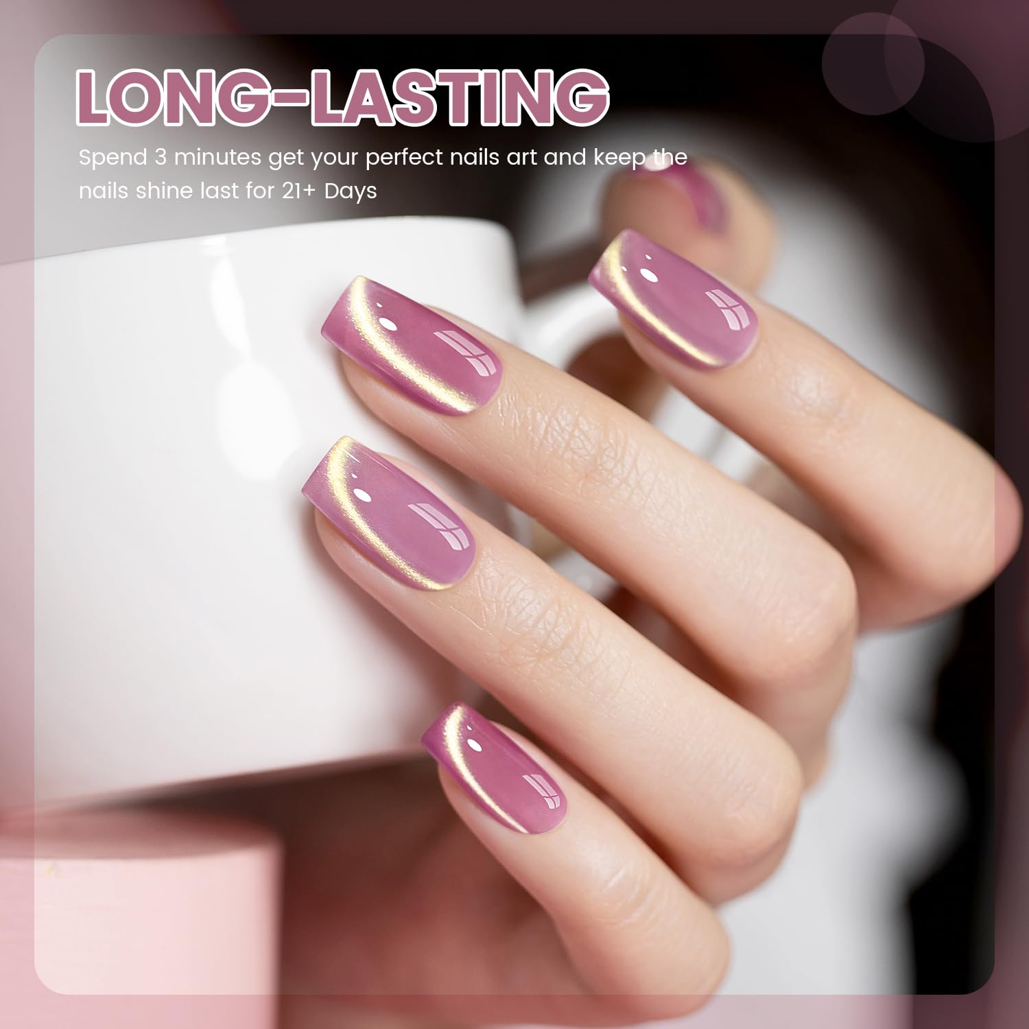 RARJSM LED/UV curing compatible for quick at-home manicures.