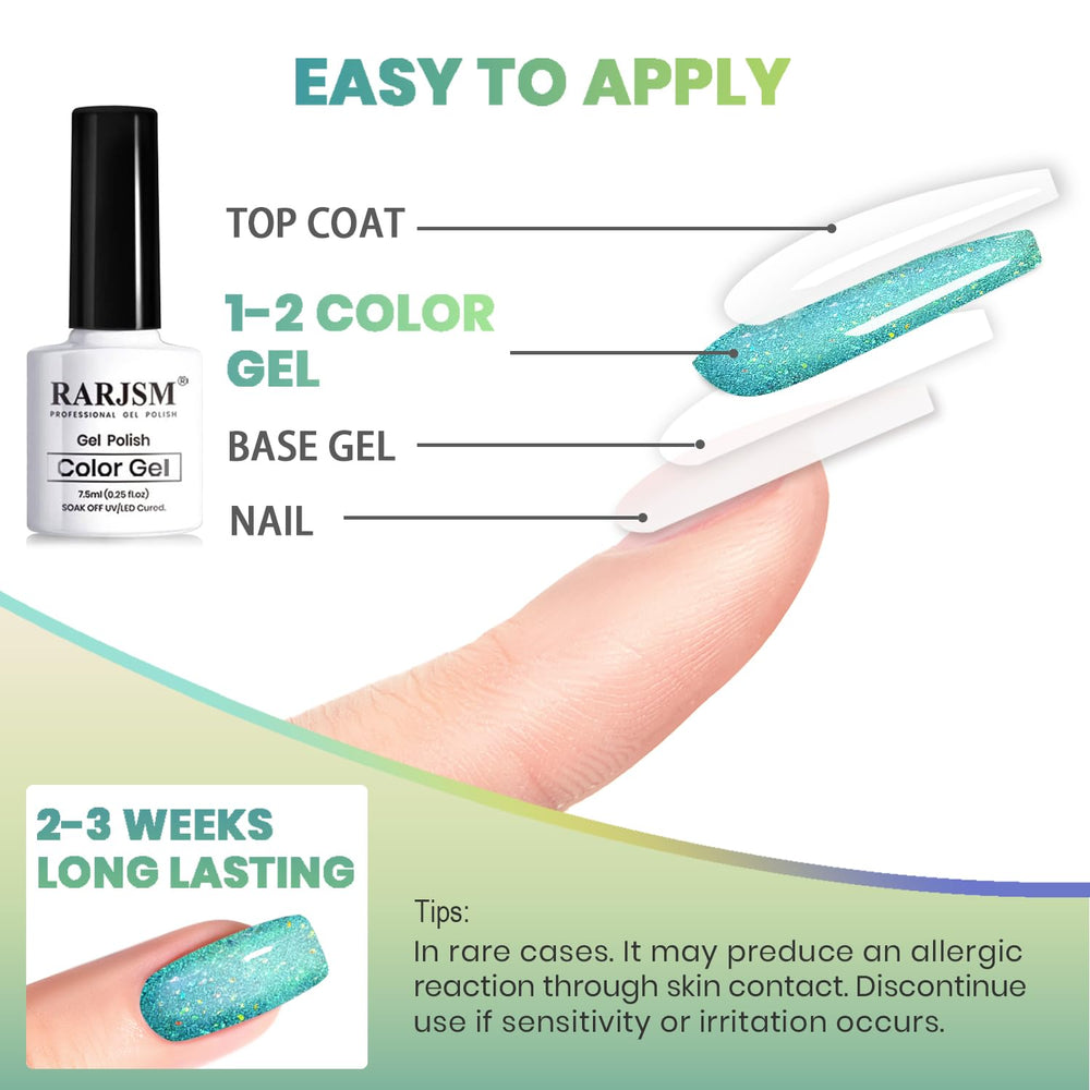 RARJSM LED/UV curing process shown on a gel manicure setup