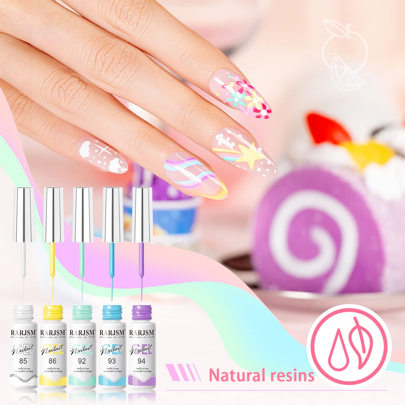 RARJSM nail gel with lamp curing for durable wear
