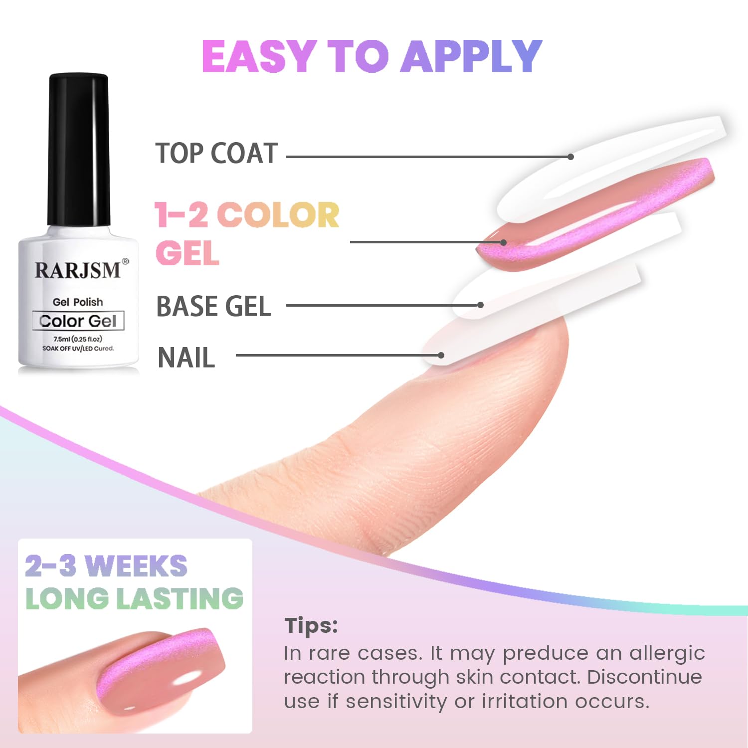 RARJSM LED UV lamp guidance supports proper curing at home for salon-quality results.