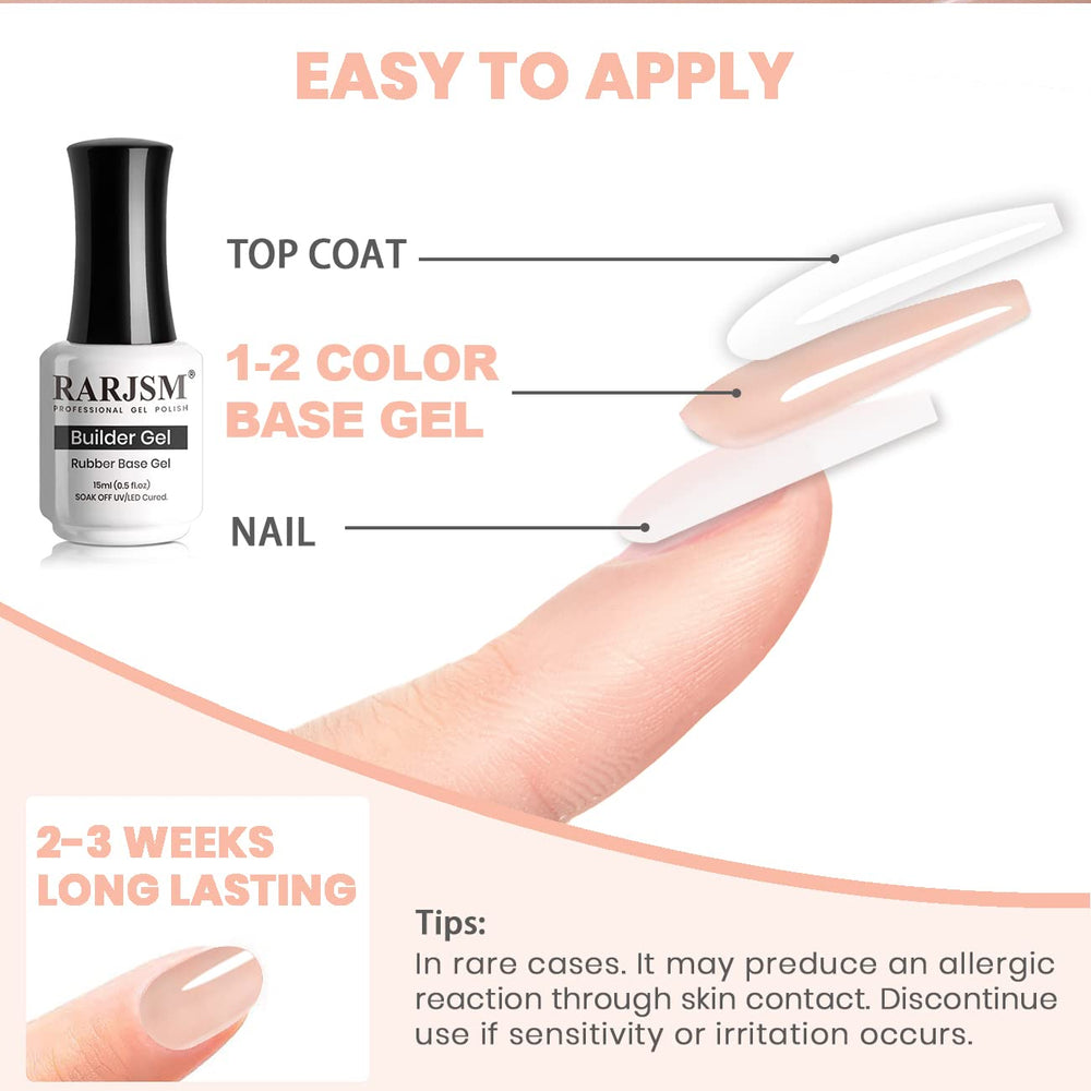 RARJSM long-lasting nude pink shine on nails with proper application