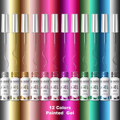 RARJSM metallic gel liner in silver ideal for sleek accents and long-lasting shine