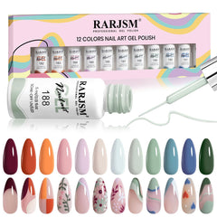 RARJSM Nail Art Gel Liner bottles close-up for crisp lines and detail.