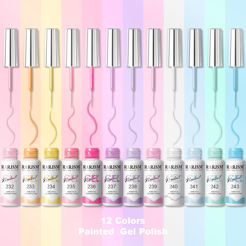 RARJSM nail art liner brush slim design close-up for clean lines