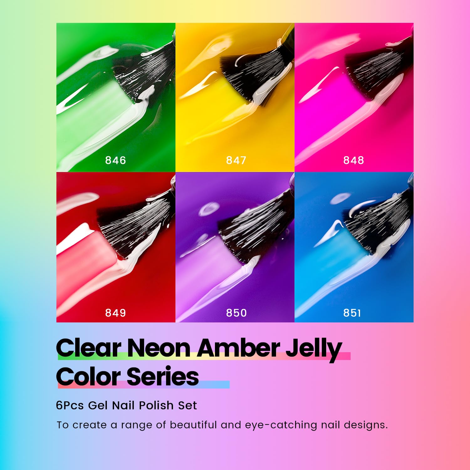 RARJSM Blue neon jelly gel cap shows glossy finish.