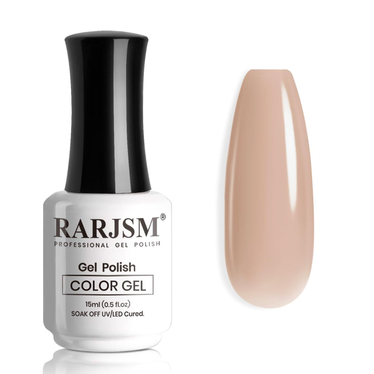 RARJSM Nude Gel Polish bottle in light brown pink for natural nails