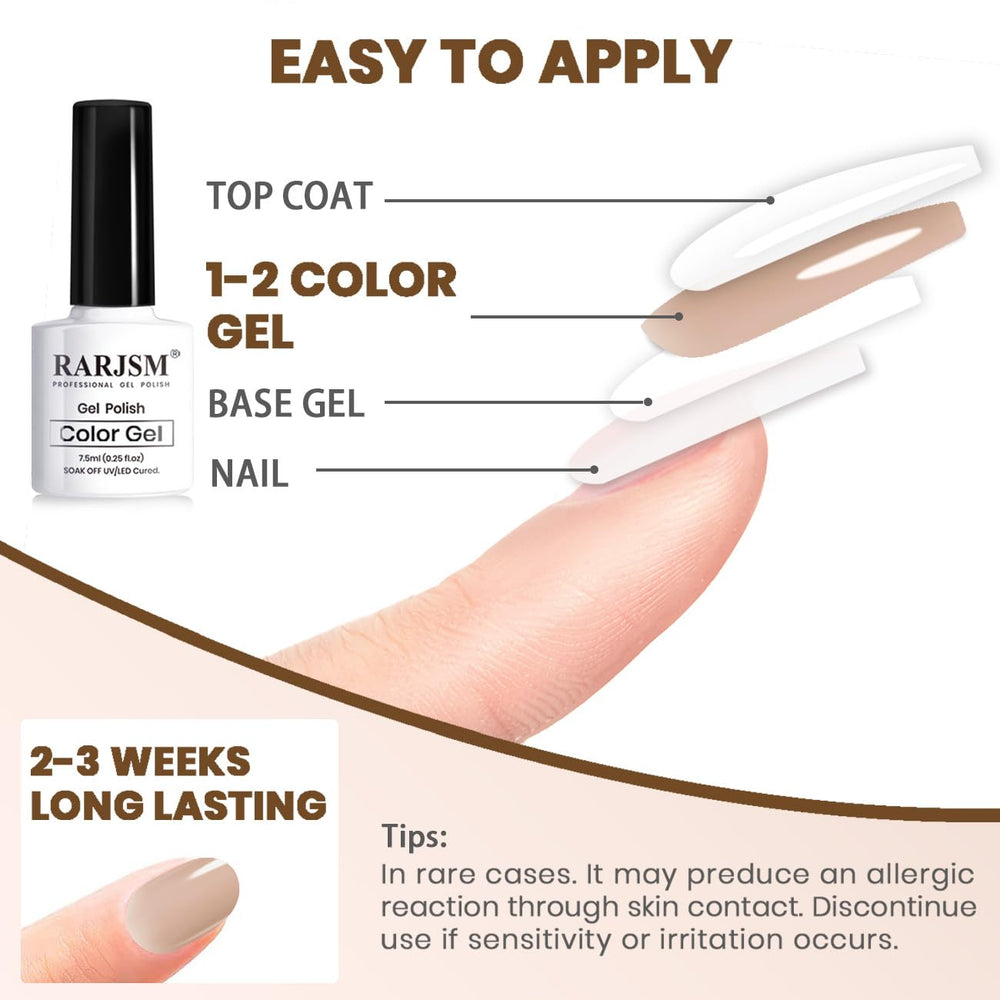 RARJSM at-home manicure setup with nude gel polish